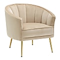 LumiSource Tania Accent Chair, Gold/Champagne