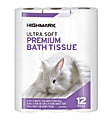 Highmark® TAD Premium 2-Ply Toilet Paper, 51-5/16' Rolls, 154 Sheets Per Roll, 12 Rolls Per Pack, Case Of 4 Packs 1 thumbnail image