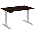 Bush Business Furniture Move 80 Series 48"W x 30"D Height Adjustable Standing Desk, Mocha Cherry Stain/Black Base, Premium Installation