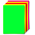 11 X 14 Multi Color Fluorescent Poster Board (5/Pack) - Mazer
