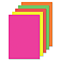 Office Depot® Brand Fluorescent Poster Boards, 22" x 28", Assorted Fluorescent Colors, Pack Of 5