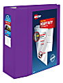 Avery® Heavy-Duty View 3-Ring Binder With Locking One-Touch EZD™ Rings, 5" D-Rings, 38% Recycled, Purple 1 thumbnail image