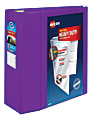 Avery® Heavy-Duty View 3-Ring Binder With Locking One-Touch EZD™ Rings, 5" D-Rings, 38% Recycled, Purple 1 thumbnail image