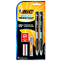 BIC Break-Resistant Mechanical Pencils With Erasers, No. 2 Medium Point, 0.7 mm, Assorted Accent Colors, Pack Of 2 Pencils