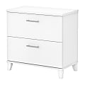 Bush Business Furniture Somerset 30"W Lateral 2-Drawer File Cabinet, White, Standard Delivery