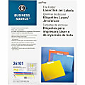 Business Source Laser/Inkjet File Folder Labels - 21/32"x 3 7/16" - Permanent Adhesive - Rectangle - Laser, Inkjet - 26101