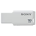 Sony 16GB Micro Vault Tiny USM16GM USB 2.0 Flash Drive - 16 GB - USB 2.0 - 12 MB/s Read Speed - 5 MB/s Write Speed - White - 2 Year Warranty 1 thumbnail image