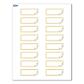 Avery® Print-To-The-Edge Labels & Sure Feed®, S00-D2K-PRWMP10, 1" x 2-5/8", Matte White, Preprinted Double Gold Border & Floral Design, Pack Of 160 1 thumbnail image