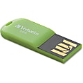 Verbatim 8GB Micro USB Flash Drive - Eucalyptus Green - 8GB - Green - 1 Pack - Password Protection, Rugged Design, Water Resistant, ReadyBoost"