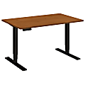 Bush Business Furniture Move 80 Series 48"W x 30"D Height Adjustable Standing Desk, Natural Cherry/Black Base, Premium Installation