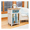 FirsTime & Co.® Aden Wood Cottage Cabinet, Aged White/Multicolor