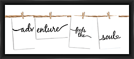 PTM Images Expressions Framed Wall Art, Adventure, 11 1/2"H x 25 1/2"W, Black