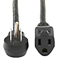 Tripp Lite Power Extension Cord Right-Angle 5-15P to 5-15R 13A 120V 16 AWG 3 ft. (0.91 m) Black 1 thumbnail image