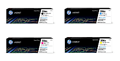 HP 206A 4-Color Black/Cyan/Magenta/Yellow Toner Cartridges, Pack Of 4 Cartridges, HP206ASET-OD 1 thumbnail image
