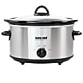 Better Chef 4-Quart Slow Cooker With Removable Stoneware Crock, Silver 1 thumbnail image