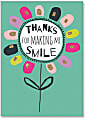 Viabella Thank You Greeting Card, Thanks For Making Me Smile, 5" x 7", Multicolor 1 thumbnail image