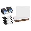 Flipside Nipped Corners Plain Unframed Non-Magnetic Dry-Erase Whiteboard Class Pack, 9 1/2" x 12", White, Pack Of 12