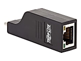 Tripp Lite USB-C to Gigabit Ethernet Vertical Network Adapter (M/F) - USB 3.1 Gen 1, 10/100/1000 Mbps, Black - Network adapter - USB-C 3.1 Gen 1 - Gigabit Ethernet - black