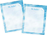 Barker Creek Designer Computer Paper, 8-1/2” x 11”, Blue Tie-Dye, 50 Sheets Per Pack, Set Of 2 Packs
