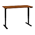 Bush Business Furniture Move 80 Series 60"W x 30"D Height Adjustable Standing Desk, Natural Cherry/Black Base, Premium Installation
