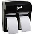 Scott Mod High Capacity SRB Dispenser - Roll Dispenser - 4 x Roll - 12.8" Height x 11.3" Width x 6.2" Depth - Plastic - Black - Compact, Durable - 1 Each