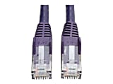 Tripp Lite 7ft Cat6 Gigabit Snagless Molded Patch Cable RJ45 M/M Purple 7' - Patch cable - RJ-45 (M) to RJ-45 (M) - 7 ft - UTP - CAT 6 - molded, snagless, stranded - purple