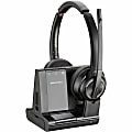 Poly Savi 8220 Office Stereo DECT 1920-1930 MHz Headset - Microsoft Teams Certification - Stereo - Wireless - DECT - 590 ft - 32 Ohm - 20 Hz - 20 kHz - On-ear - Binaural - Ear-cup - Noise Cancelling Microphone - Black