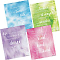 Barker Creek Art Prints, 8” x 10”, Dancing In The Rain Tie-Dye And Ombré Collection, Pre-K To College, Set Of 4 Prints