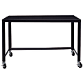 Lorell® Steel Mobile Series Workstation, 29-1/2"H x 48"W x 23"D, Black