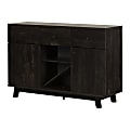 South Shore Bellami 57"W Buffet With Wine Storage, Rubbed Black 1 thumbnail image
