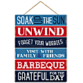 Amscan Patriotic Backyard Rules Large MDF Easel Sign, 17-3/4" x 13-3/4", Multicolor 1 thumbnail image