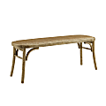 Linon Corie Bentwood Bench, Brown 1 thumbnail image