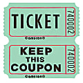 Amscan Double Ticket Roll, 6-1/2"H x 6-1/2"W x 2"D, Green, 2,000 Tickets Per Roll