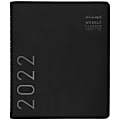 AT-A-GLANCE® Contemporary Weekly/Monthly Planner, 7” x 8-3/4”, Black, January To December 2022, 70545X05
