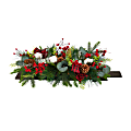 Nearly Natural 7”H Holiday Berries, Pine Cones And Eucalyptus Christmas Artificial Arrangement, 7”H x 24”W x 12”D, Brown/Green 1 thumbnail image