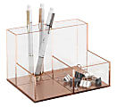 Realspace® Rose Gold Acrylic 4-Compartment Desk Caddy