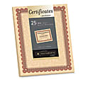 Southworth® Foil-Enhanced Parchment Certificates, 8 1/2" x 11", 24 lb, Copper/Red/Brown, Pack Of 25