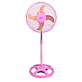 Brentwood 12" 3-Speed Adjustable Oscillating Stand Fan, 35" x 13", Pink