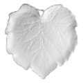 Martha Stewart Ceramic Leaf-Shaped Serving Platter, 15-5/16”, White