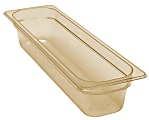 Cambro H-Pan High-Heat GN 1/2 Long Food Pans, 4"H x 6-3/8"W x 20-7/8"D, Amber, Pack Of 6 Pans