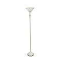 Elegant Designs 1-Light Torchiere Floor Lamp, 71"H, White 1 thumbnail image