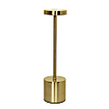 Simple Designs Mushroom Magic Disc Dimming Rechargeable Cordless 4-Way Touch Sensor Stick Desk Lamp, 12-3/4"H, Gold 1 thumbnail image