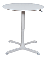Luxor Round Cafe Table, 42-7/16"H x 36"W x 36"D, White