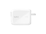 Belkin UltraCharge - Power adapter - retractable GAN - 67 watt - Fast Charge - 2 output connectors (2 x USB-C) - white 1 thumbnail image