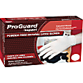 ProGuard Disposable Latex Powder-Free General Purpose Gloves, Large, White, 100 Per Box, Case Of 10 Boxes 1 thumbnail image