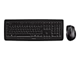 CHERRY DW 5100 - Keyboard and mouse set - wireless - 2.4 GHz - US with Euro symbol - key switch: CHERRY LPK - black