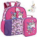 Up We Go Backpack With Lunch Bag And Keychain, Unicorn