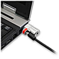Kensington® ClickSafe® Keyed Laptop Cable Lock, 5" Cord, Black/Red, K64637WW