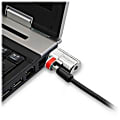 Kensington® ClickSafe® Keyed Laptop Cable Lock, 5" Cord, Black/Red, K64637WW 1 thumbnail image