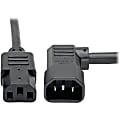 Tripp Lite 10ft Power Cord Extension Cable Left Angle C14 to C13 Heavy Duty 15A 14AWG 10' - 15A, 14AWG (Left Angle IEC-320-C14 to IEC-320-C13) 10-ft."
